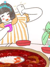 Q多多有点忙  围兜猫有点浪